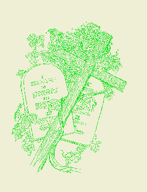 Cross and Ten Commandment Stones